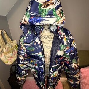 Ralph Lauren Polo Ski Men’s  Puffer Jacket with Scenic Print NWT